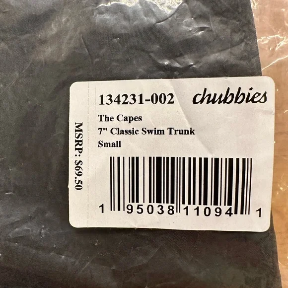 Chubbies Swim Trunks ‘The Capes’. NWT. Small - Picture 5 of 6